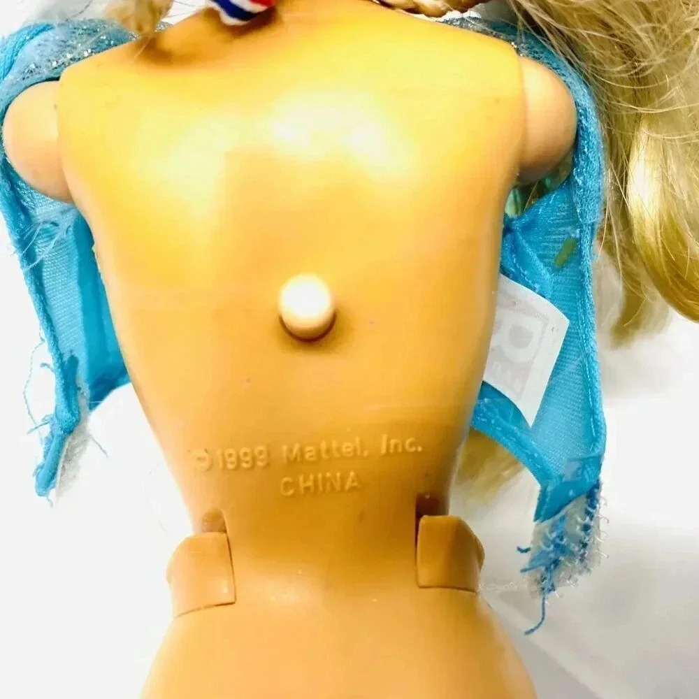 MATTEL BARBIE Olympian Doll 3 Piece Blue Outfit 12" Tall Blonde Hair Blue Eyes - Picture 8 of 11